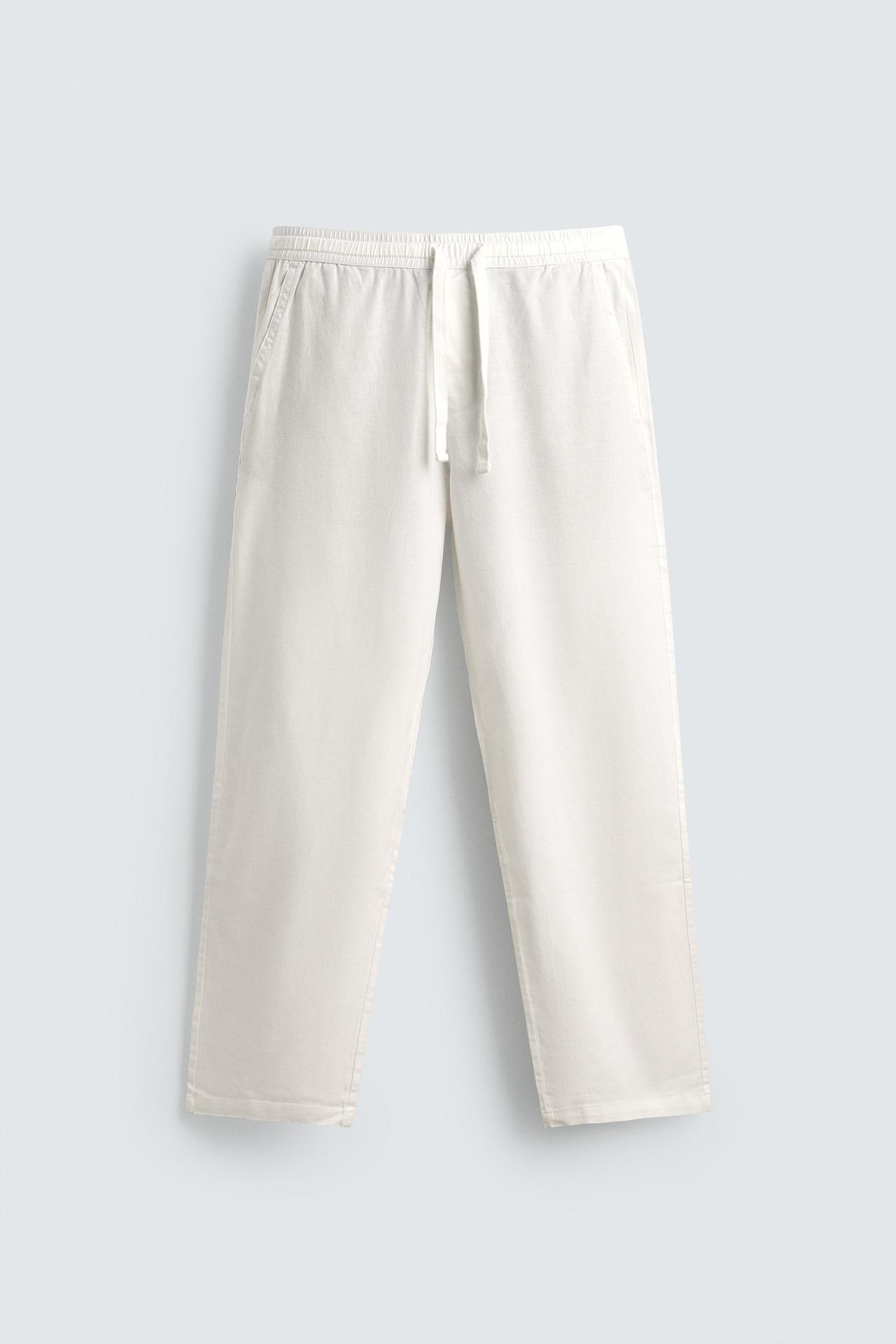 PANTALONI ESTIVI FIT COTONE - LINO