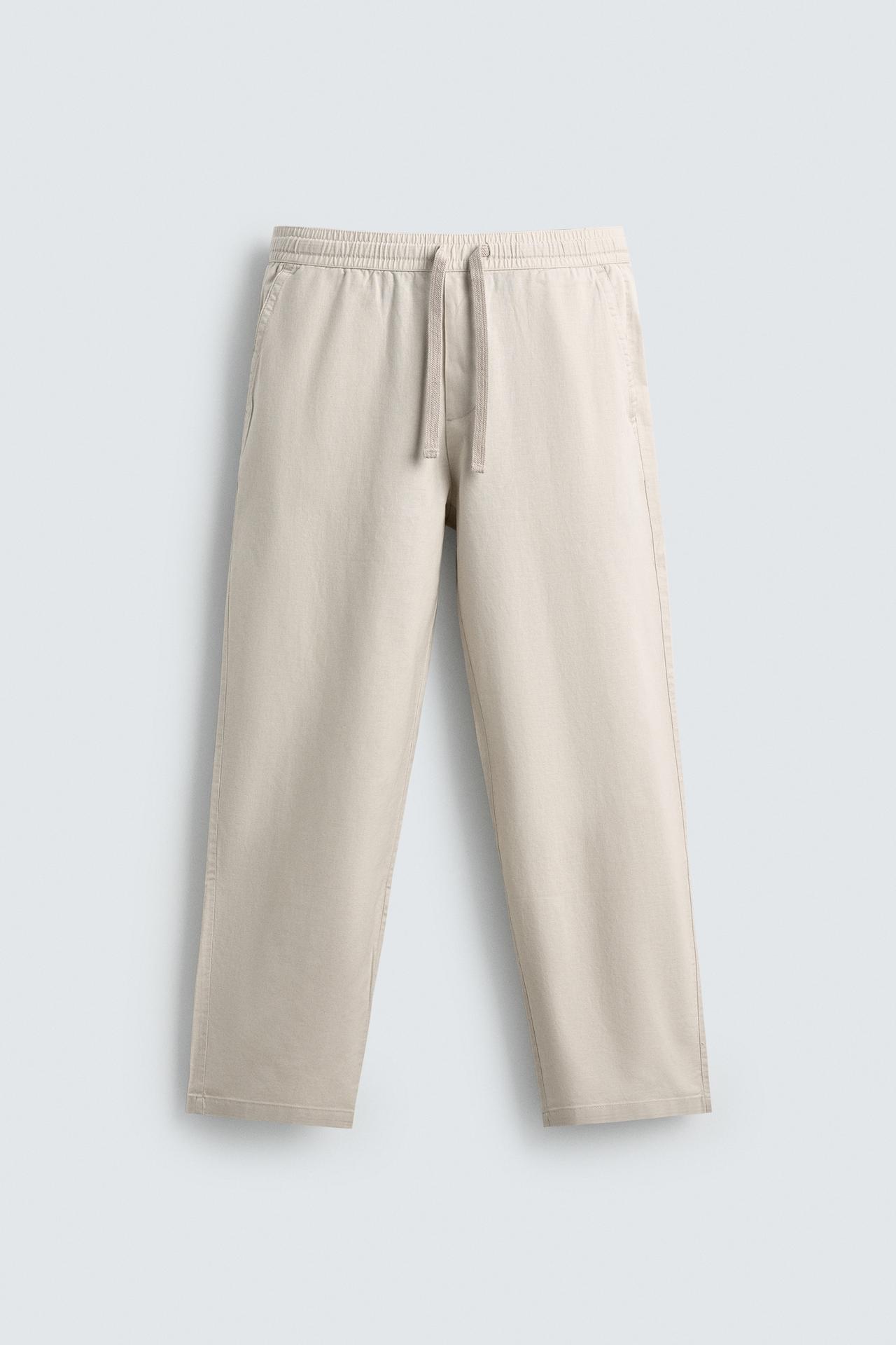 PANTALONI ESTIVI FIT COTONE - LINO