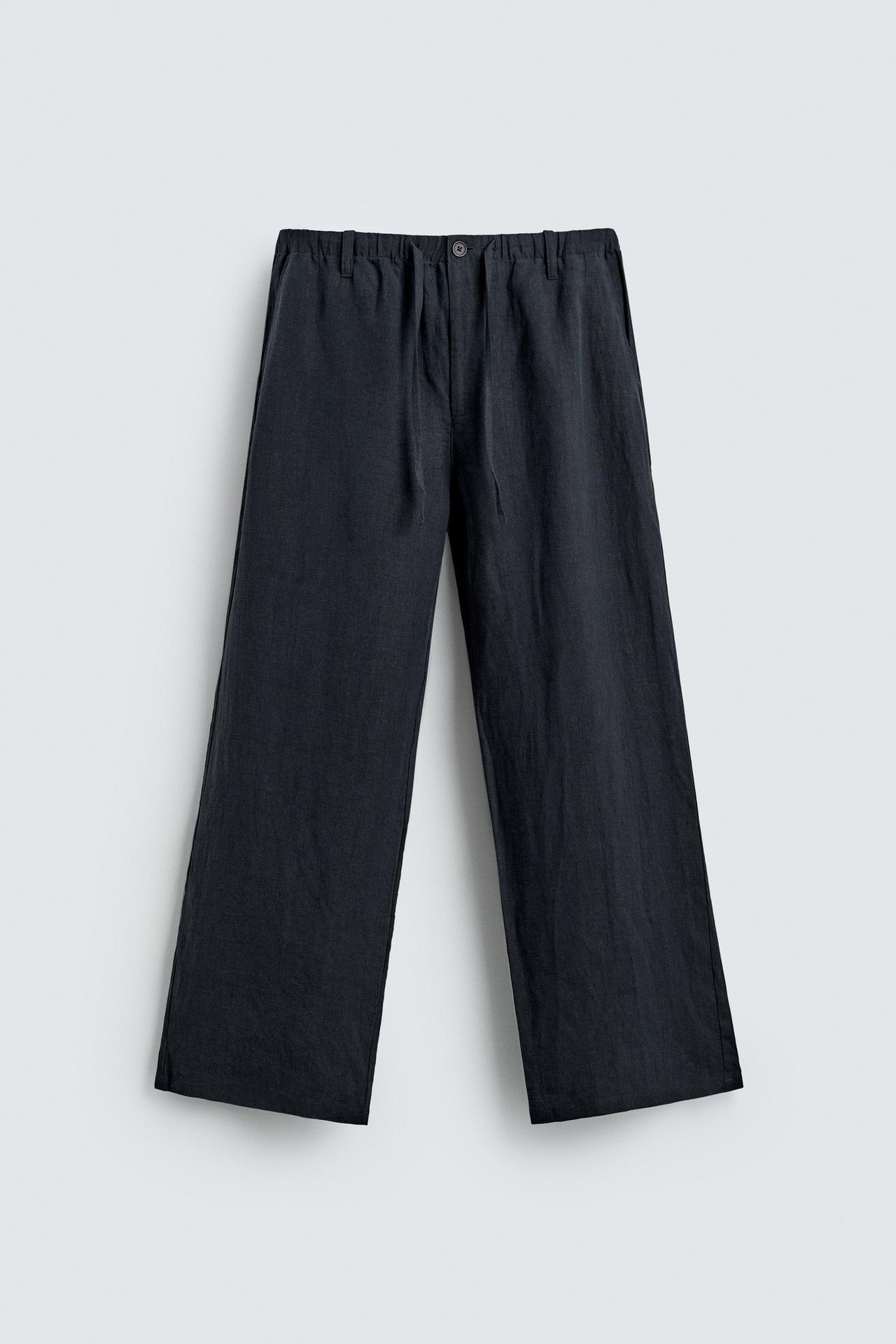 PANTALONI ESTIVI FIT 100% LINO N.005 - BOTTONATO