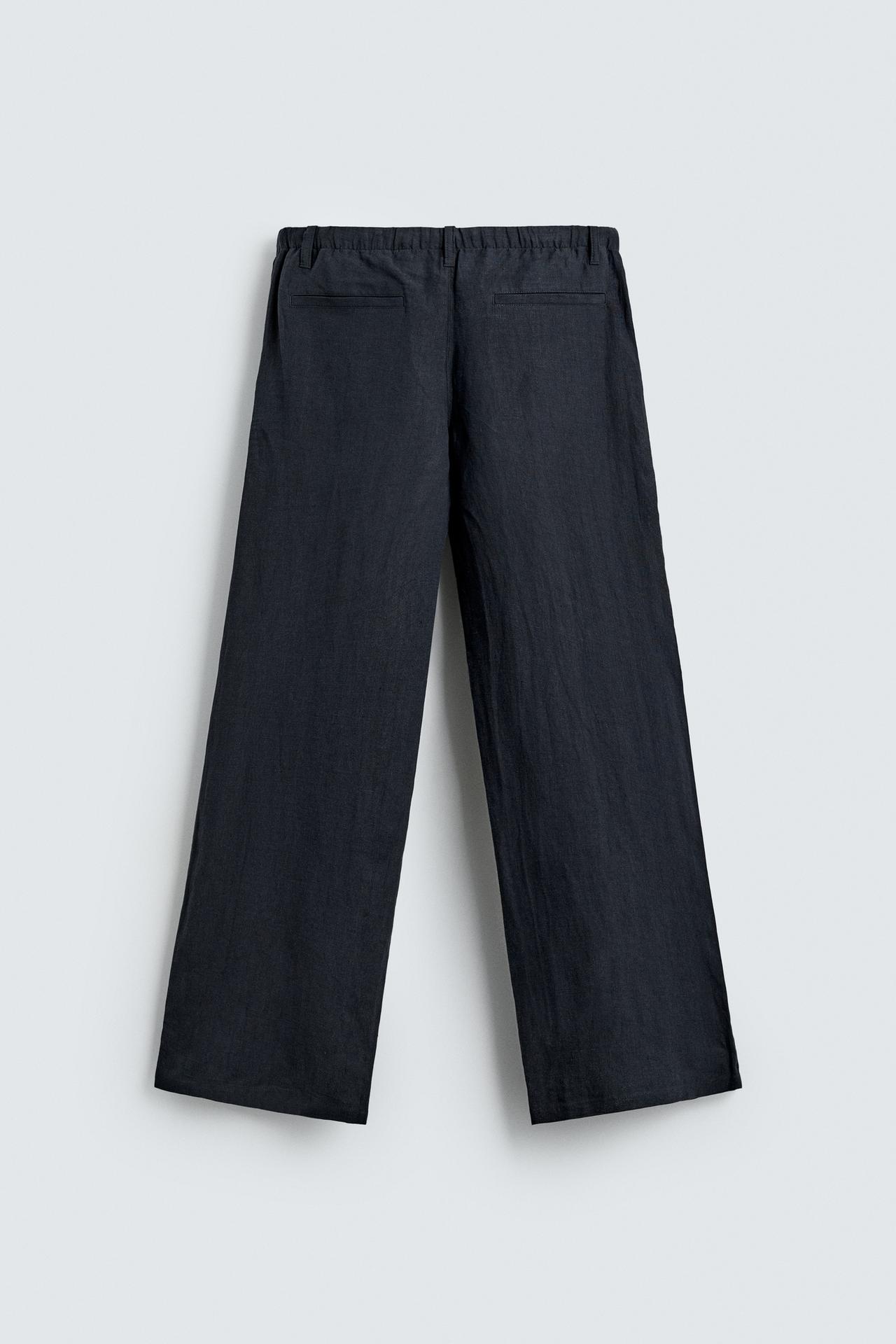PANTALONI ESTIVI FIT 100% LINO N.005 - BOTTONATO