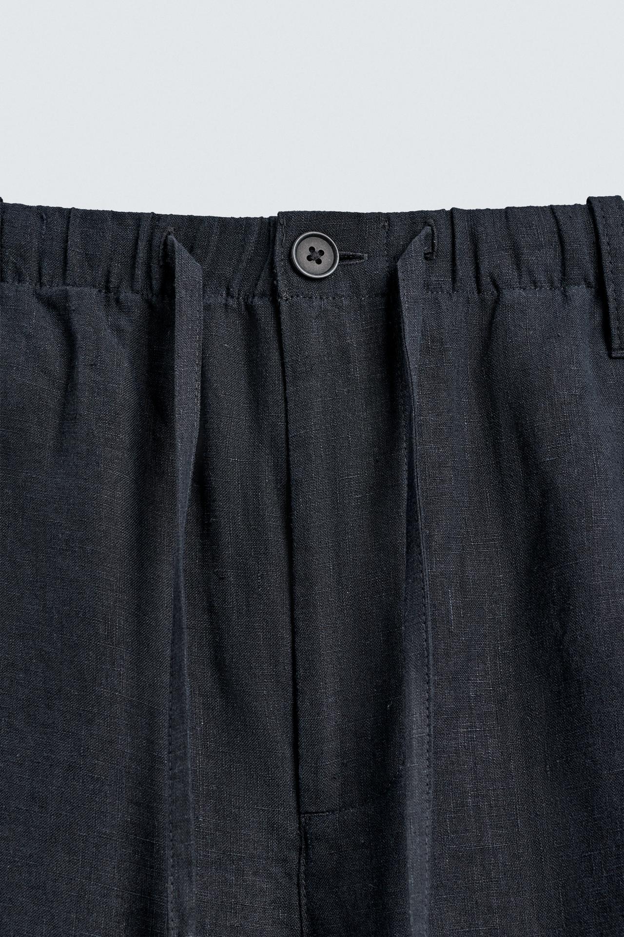 PANTALONI ESTIVI FIT 100% LINO N.005 - BOTTONATO