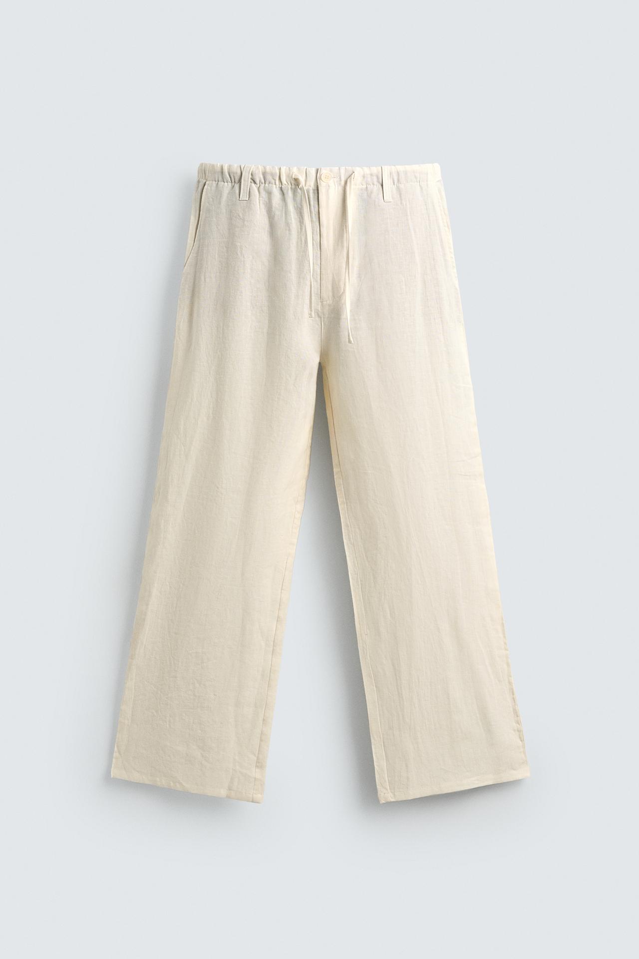 PANTALONI ESTIVI FIT 100% LINO N.005 - BOTTONATO