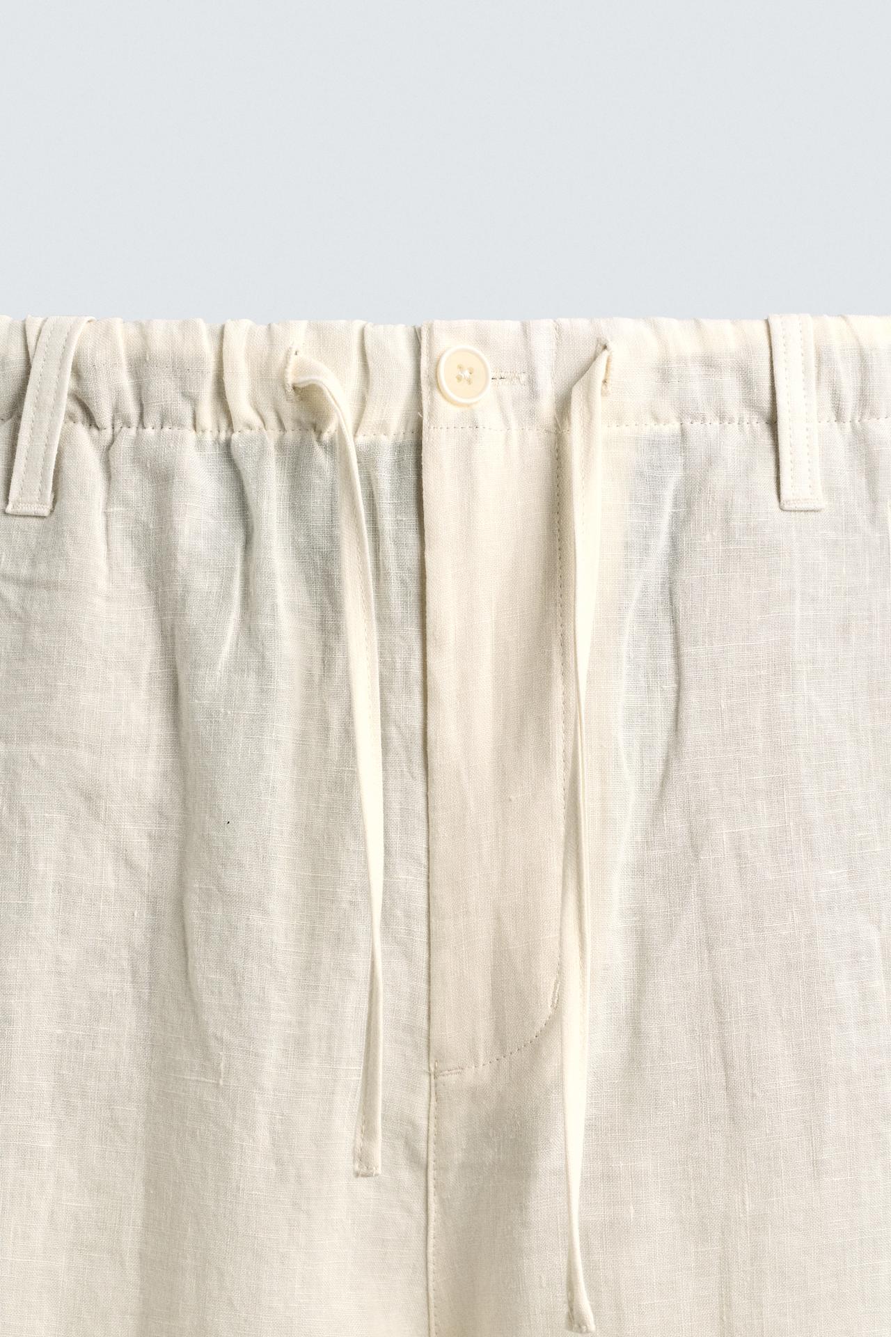 PANTALONI ESTIVI FIT 100% LINO N.005 - BOTTONATO