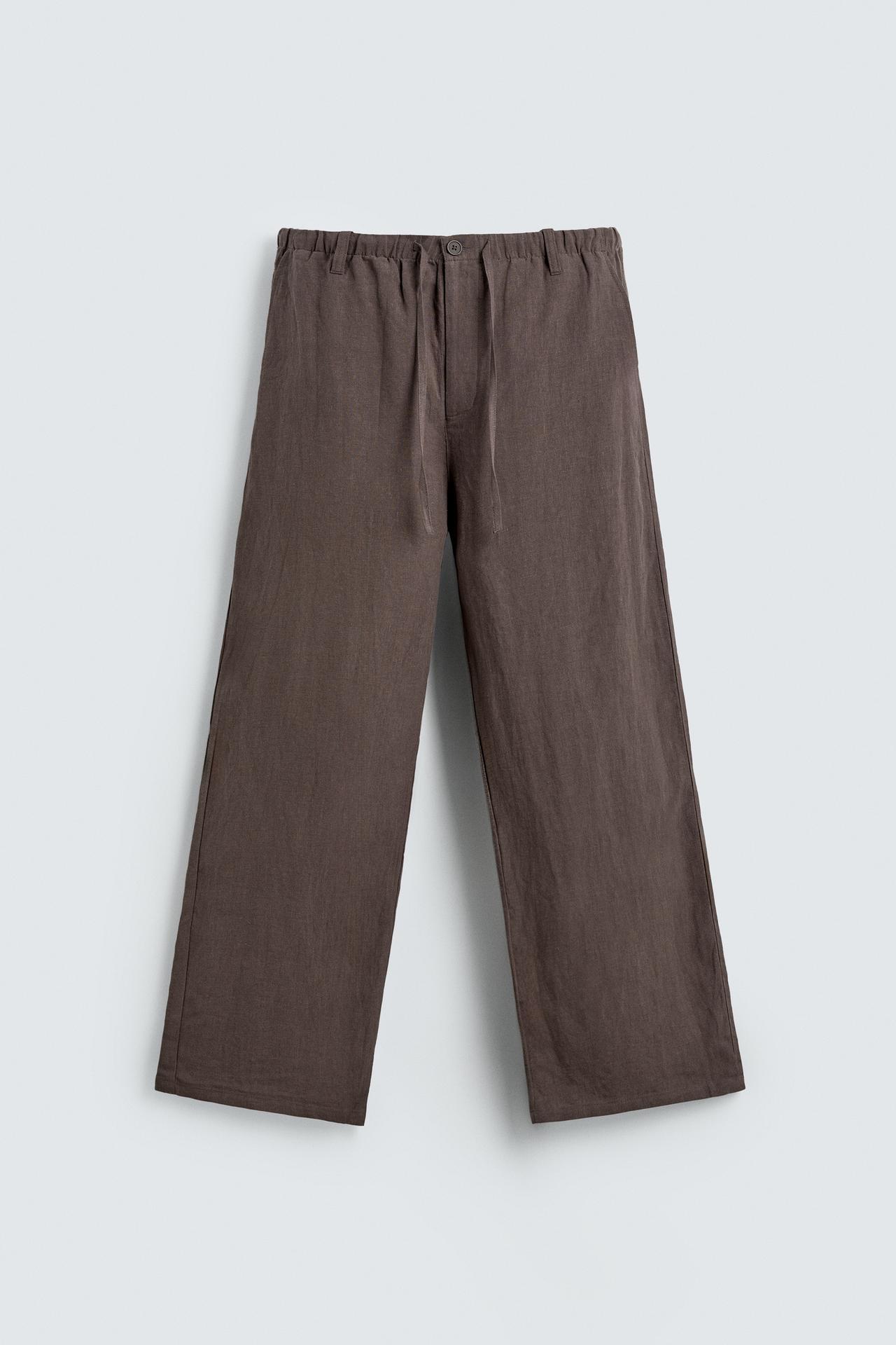 PANTALONI ESTIVI FIT 100% LINO N.005 - BOTTONATO