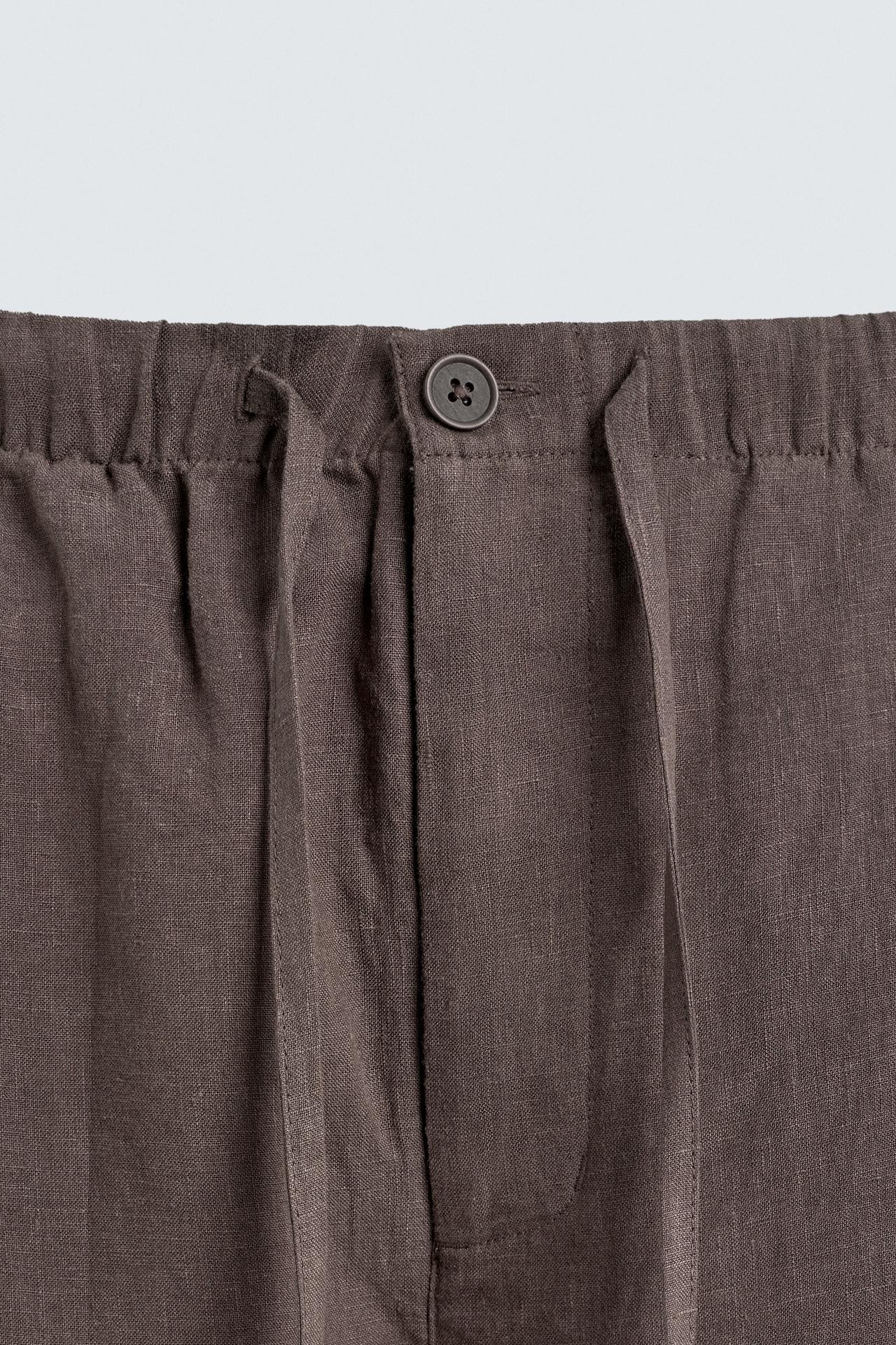 PANTALONI ESTIVI FIT 100% LINO N.005 - BOTTONATO
