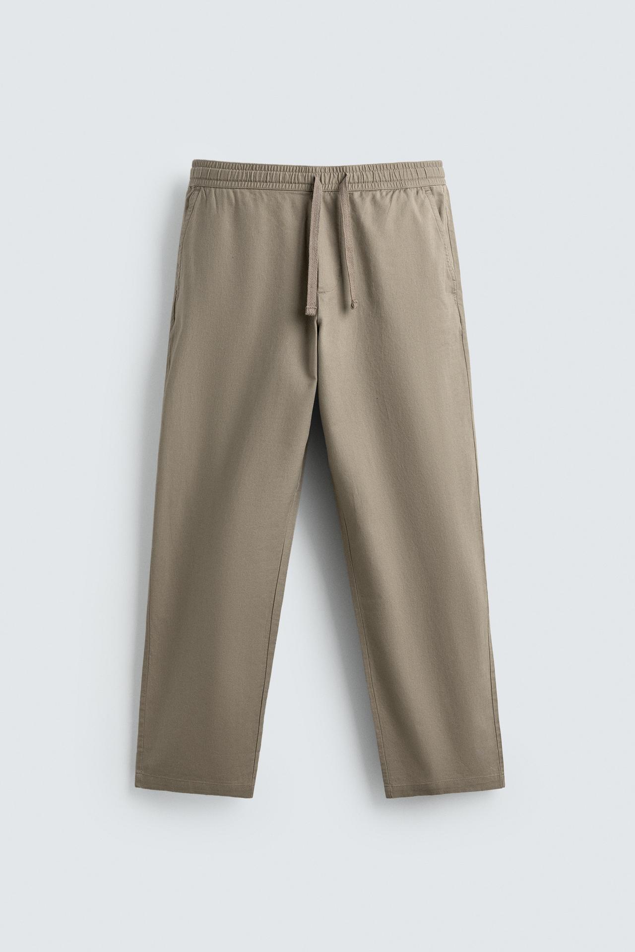 PANTALONI ESTIVI FIT COTONE - LINO
