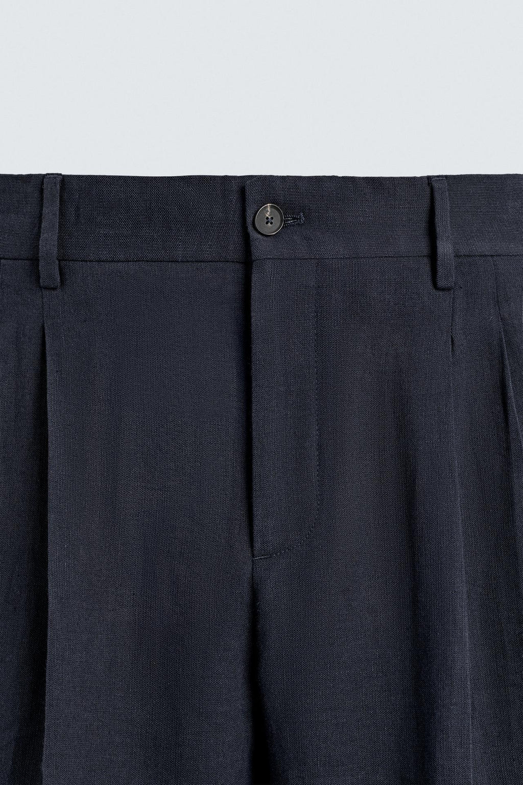 PANTALONI CON PIEGHE LINO-COTONE